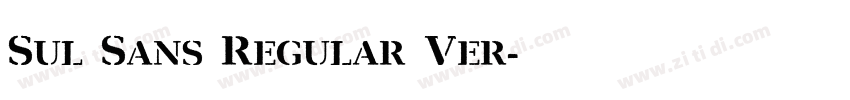 Sul Sans Regular Ver字体转换